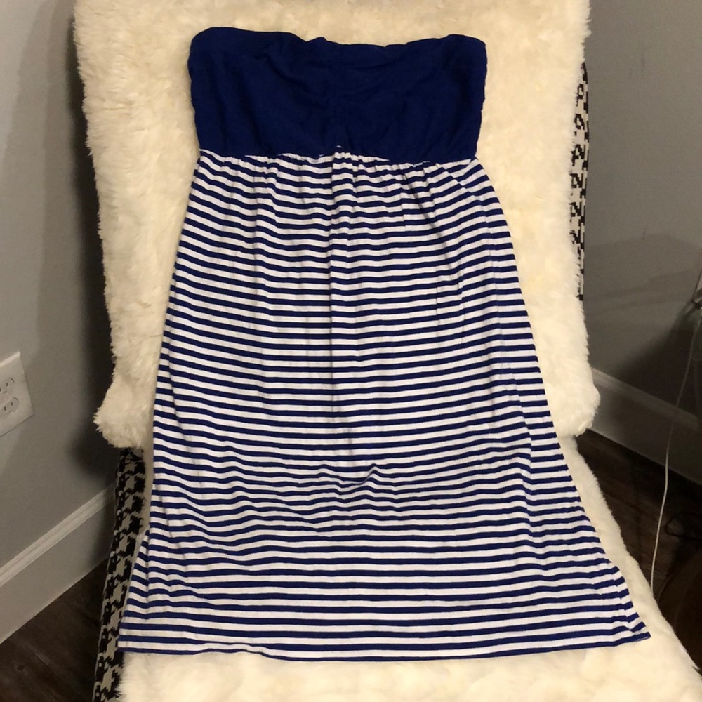 Striped Tube Cotton Dress